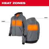 Milwaukee M12™ Heated Hoodie Kit - Grey - 306G-21 (Assorted Sizes Available)