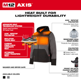 Milwaukee M12 Heated Axis Jacket - Black (Assorted Sizes Available)