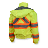 Radians SJ11QX-3Z Class 3 X-Back Quilted Bomber Jacket with Hood (Assorted Sizes Available)
