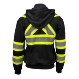 Radians SW01X-1 High Neck Zip Front X-Back Hooded Sweatshirt BLACK (Assorted Sizes Available)