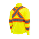 Radians SW01X-2 High Neck Zip Front X-Back Hooded Sweatshirt HIGH-VIZ (Assorted Sizes Available)