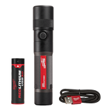 Milwaukee Redlithium™ USB 1100L Twist Focus Flashlight