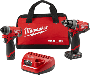 Milwaukee M12 FUEL™ 2-Tool Combo Kit: 1/2" Drill Driver and 1/4" Hex Impact Driver