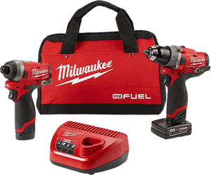 Milwaukee M12 FUEL™ 2-Tool Combo Kit: 1/2" Hammer Drill and 1/4" Hex Impact Driver