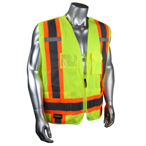 Heavy Duty 7-Pocket Tear Away Cruiser High Viz Vest X-Back