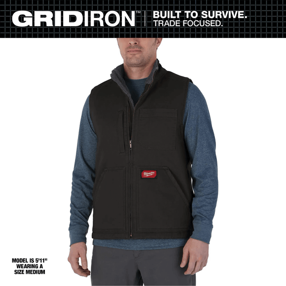 Milwaukee GRIDIRON™ Sherpa-Lined Vest - Black - 801B